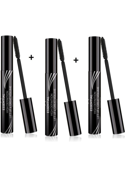 Essential High Definition&liftup&great Volume Mascara 3 Adet