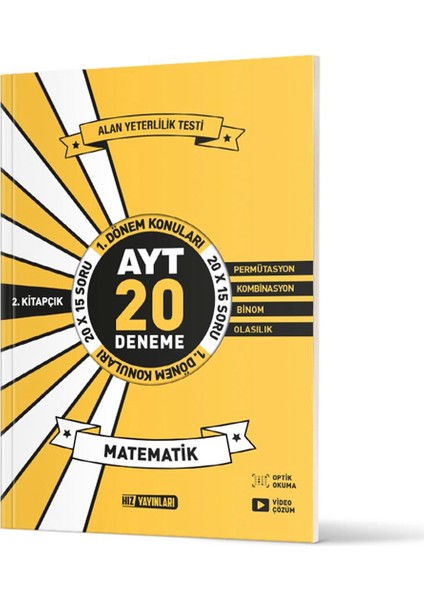 AYT Matematik 20'li İlk Dönem Deneme 2. Kitap