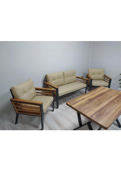 Papatya Bahçe Mobilyası (Salon, Balkon, Cafe Ofis) 2+1+1