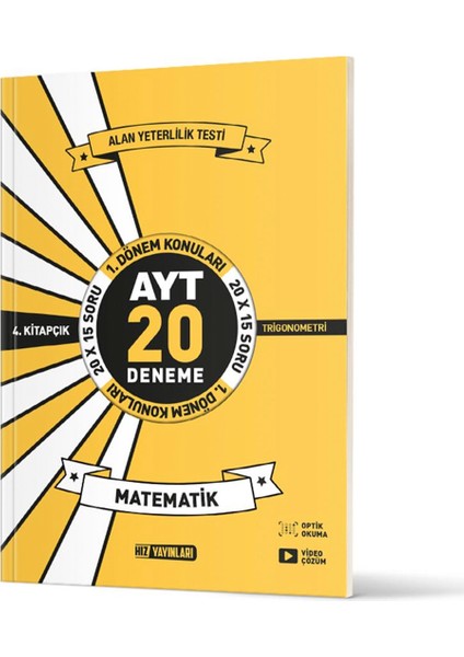 AYT Matematik 20'li İlk Dönem Deneme 4. Kitap