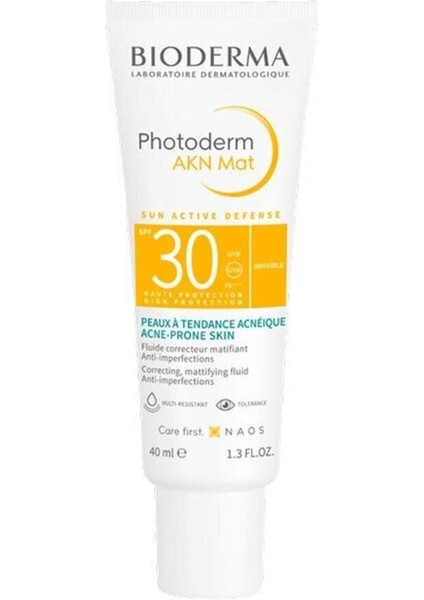 Photoderm Akn Mat Karma ve Yağlı Ciltler Için Matlaştırıcı Etkili SPF30 Güneş Koruyucu 40ML