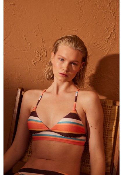 Brisa Bralet Çizgili Bikini Üstü