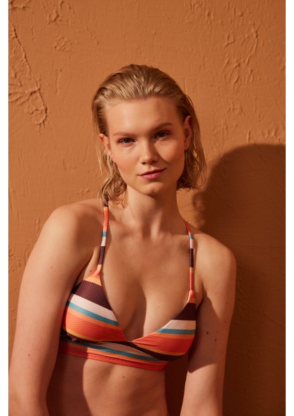 Brisa Bralet Çizgili Bikini Üstü