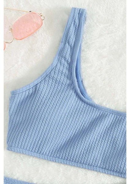 Özel Fitilli Kumaş Yüksek Bel Tankini Bikini Takım modelleri