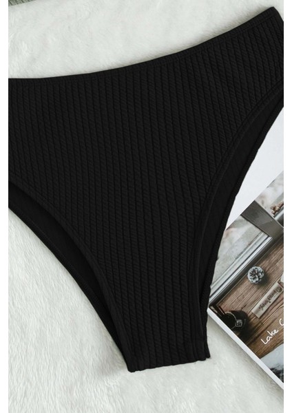 Özel Fitilli Kumaş Yüksek Bel Bikini Altı fırsatları