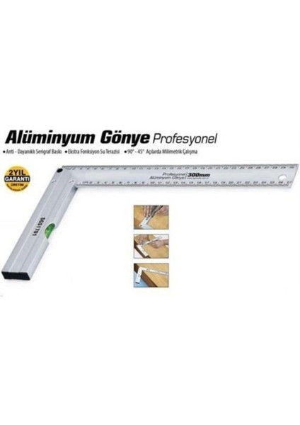 Aliminyum Gönye Profesyonel 35 cm