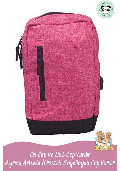 Çapraz Çanta Pembe Usbli Küçük Sırt Çantası modelleri