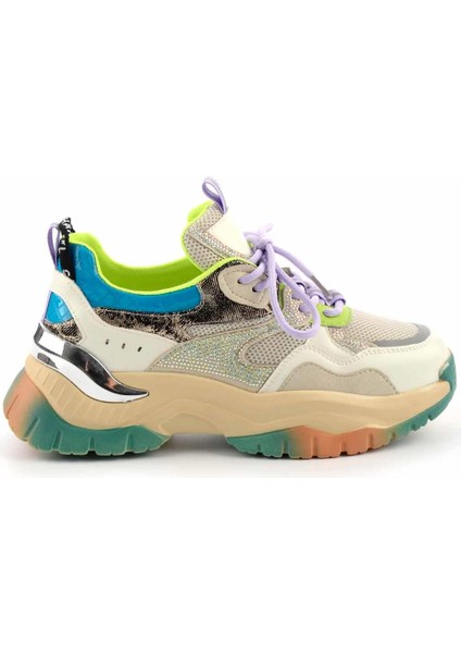 Beyaz Yeşil File Kadın Sneaker K01185045522 fiyatları
