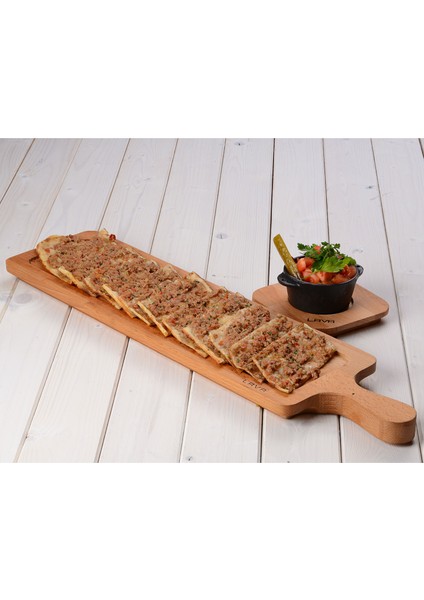 Döküm Iroko Ağacı Dikdörtgen Servis Ahşabı Ölçü 60X15CM.