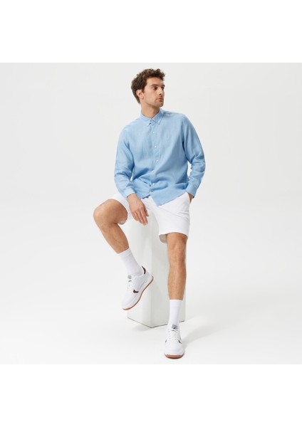 Nautıca Erkek Mavi Classic Fıt Uzun Kollu Gömlek W35101T.4NN