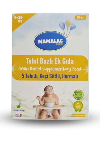 Mamalac 5 Tahıllı Keçi Sütlü Hurmalı Kaşık Mama