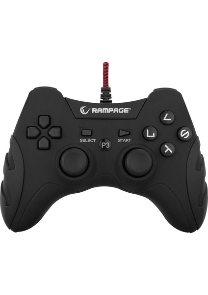 Rampage SG-R218 PS3/PC X INPUT Siyah USB 1.8m Joypad