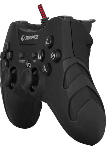 Rampage SG-R218 PS3/PC X INPUT Siyah USB 1.8m Joypad