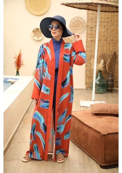 Fırça Desen Kimono