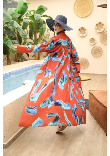 Fırça Desen Kimono modelleri