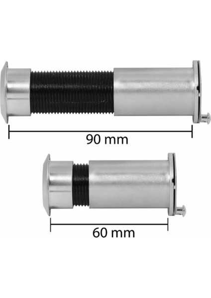 Kapaklı Kapı Dürbünü Çelik Kapı 60-90 mm Ayarlanabilir Dürbün