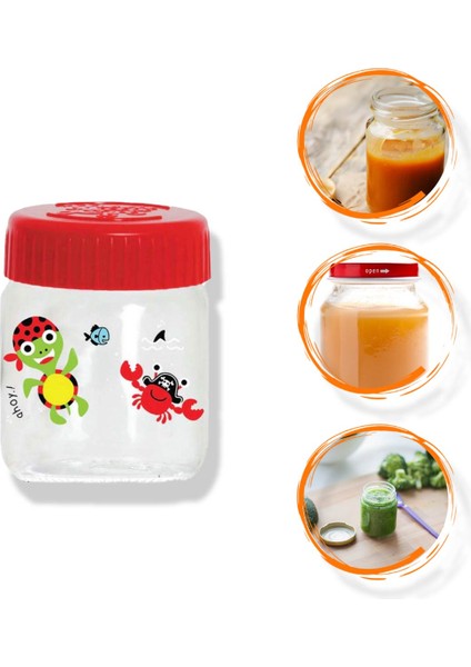 Sevimli 200 ml 2’li Kavanoz Turuncu-Yeşil