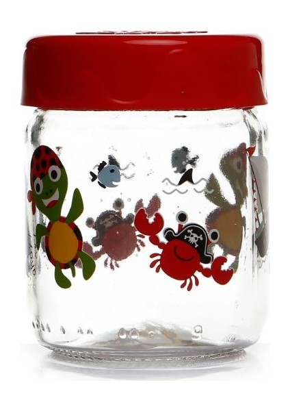 Sevimli 200 ml 2’li Kavanoz Kırmızı-Yeşil
