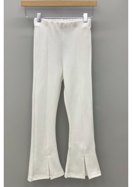 Mojo Kız Çocuk 1-14 Yaş İspanyol Paça Yırtmaçlı Tayt 3490 Beyaz modelleri