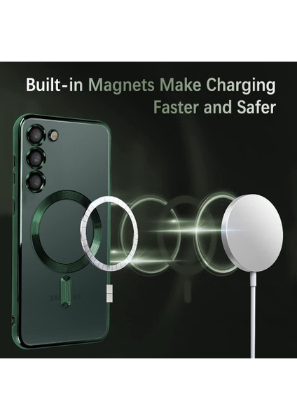 Samsung Galaxy S23 Plus Kılıf Magsafe Kamera Lensli Korumalı Şeffaf Silikon Kapak modelleri