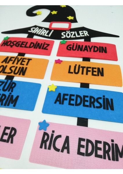 Sihirli Sözler (Keçe Eğitim Materyali)