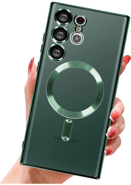 Samsung Galaxy S23 Ultra Kılıf Magsafe Kamera Lensli Korumalı Şeffaf Silikon Kapak fiyatları