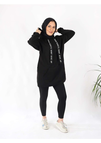 Kapşonlu Tunik Siyah modelleri