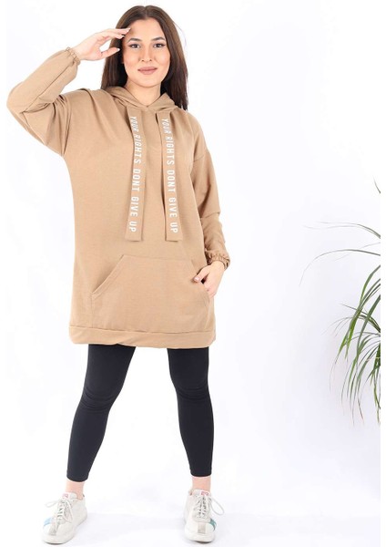 Kapşonlu Tunik Camel