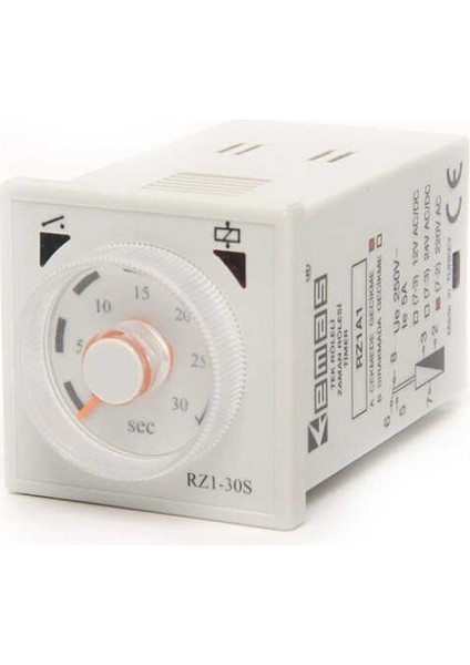 RZ1A2C03S-5 Rz1 Serisi 230VAC 1CO+1NO5A (Rezistif) 0,1sn-3sn Analog Zaman Elektronik Röle