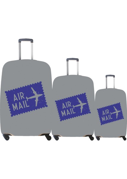 Valiz Kılıfı, Bavul Kılıfı Büyük, Orta, Kabin Boy Kılıf Seti, My Air Mail 24