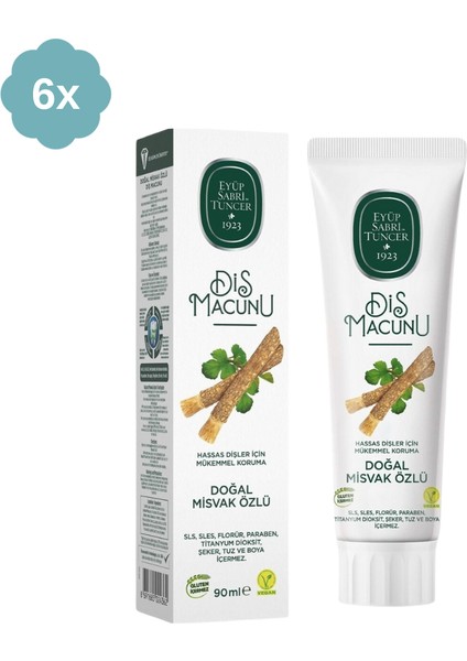 Doğal Misvak Özlü Diş Macunu 90 ml x 6 Adet