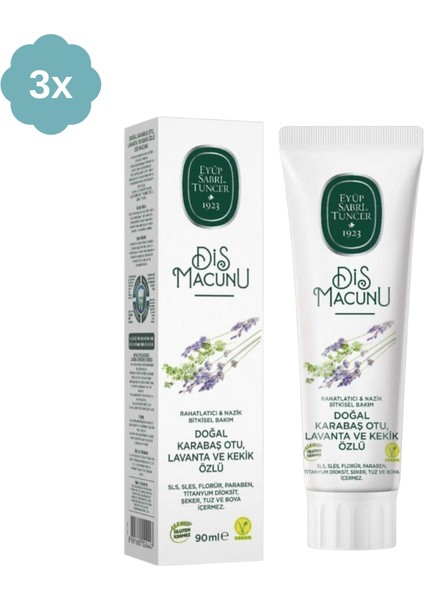 Karabaş ve Lavanta Özlü Diş Macunu 90 ml x 3 Adet