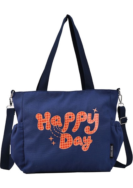 Moda Bayanlar Messenger Çanta Büyük Kapasiteli Alışveriş Çantası Unisex Tuval Öğrenci Omuz Çantası (Yurt Dışından)