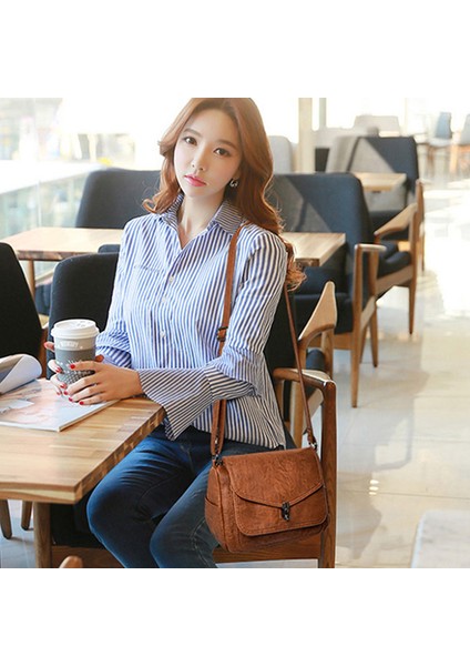 Kadınlar Vintage Omuz Messenger Çanta Cüzdan ve Tote Yumuşak Deri E Biriken Çanta (Yurt Dışından)
