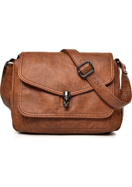 Kadınlar Vintage Omuz Messenger Çanta Cüzdan ve Tote Yumuşak Deri E Biriken Çanta (Yurt Dışından)