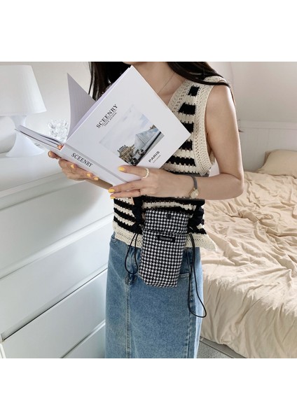 Sevimli Kız Öğrenci Messenger Çantası Cep Telefon Çantası Retro Avcı Küçük Omuz Messenger Çantası (Yurt Dışından)