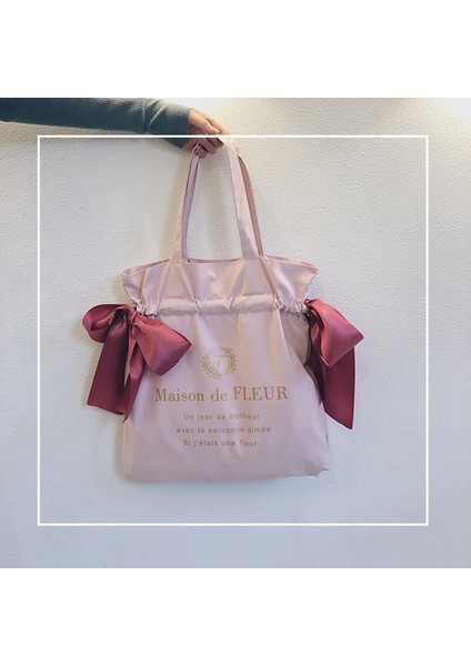 Bayanlar Tuval Omuz Çantası Kore Tarzı Sevimli Kız Gibi Yay Düğümü El Çantası (Yurt Dışından) fiyatları