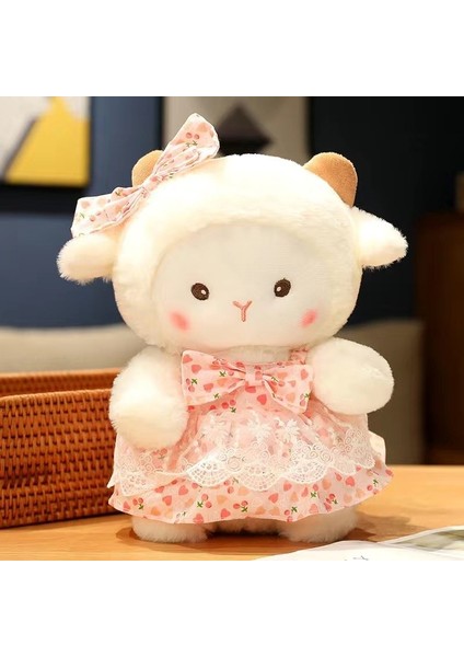 Sevimli Etek Beyaz Kuzu Bebek Peluş Bebek Şifalı Bebek Oyuncak Yatak Uyku Yastık Hediyesi Kızlar Için (Yurt Dışından)