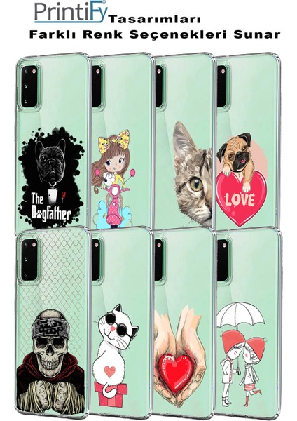 Apple Ipnone 5se Uyumlu Kapak Catface Tasarımlı Şeffaf Silikon Kılıf
