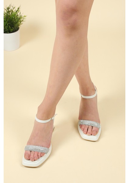 Taşlı Tek Bant Platform Topuklu Ayakkabı SEDEF fırsatları