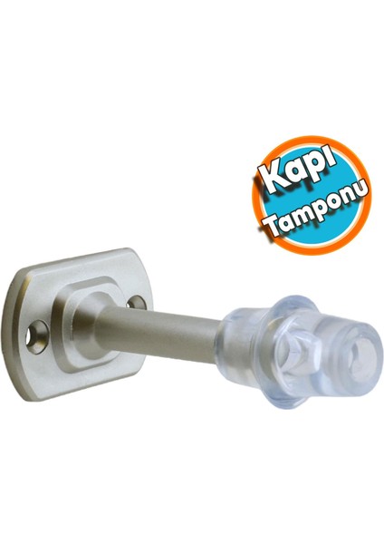 Kapı Stoperi Tamponu Plastik Tampon Saten 8 cm Kapı Stopu Silikonlu