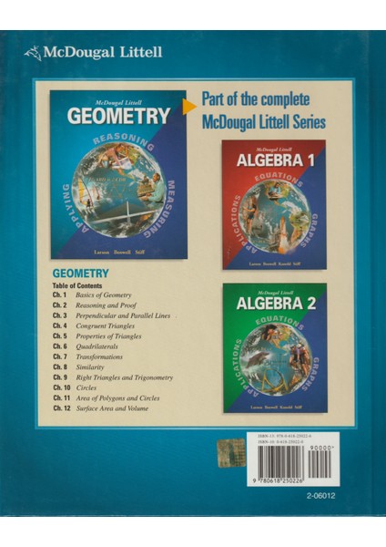 Geometry, Grades 9-12: Mcdougal Littell High Shcool Math (Mcdougal Littell High Geometry)