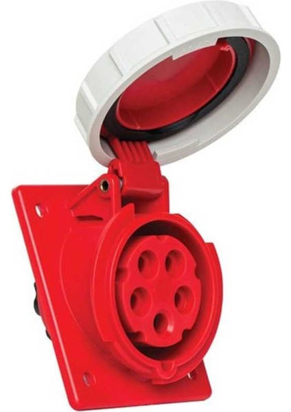 406511V 5X16A IP67 Makine Prizi Eğik Gövdeli Vidalı Bağlantı 380-415 V