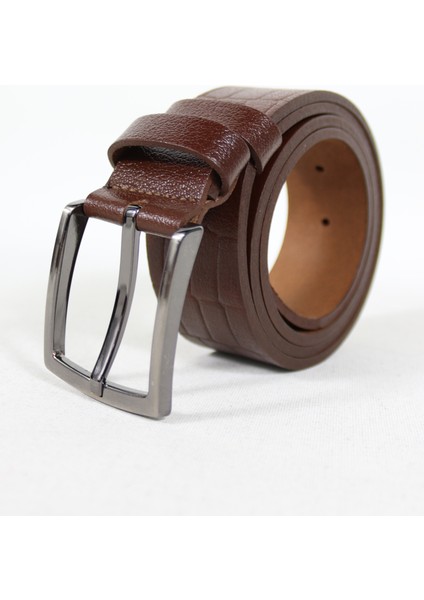 KARYA DERİ %100 Hakiki Kroko Deri Erkek Kemer 8005