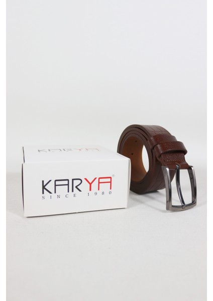 KARYA DERİ %100 Hakiki Kroko Deri Erkek Kemer 8005 modelleri