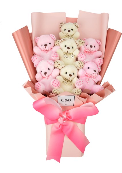 Karışık Pembe Ayıcık Çiçek Buketi