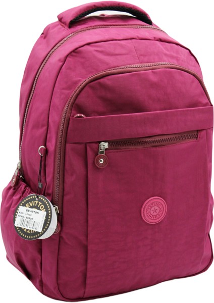 Krinkıl Suya Dayanıklı Kumaş Unisex Bordo Sırt Çantası 2300