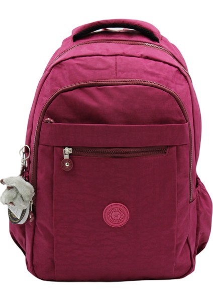 Krinkıl Suya Dayanıklı Kumaş Unisex Bordo Sırt Çantası 2300 modelleri