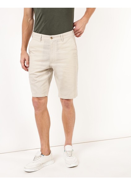 Regular Fit Keten Şort