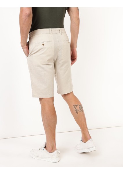Regular Fit Keten Şort
